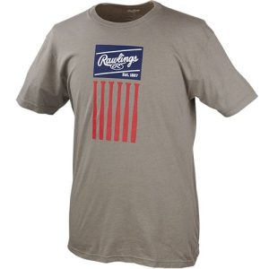 Rawlings Bat Flag T-Shirt Grey