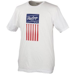 Rawlings Bat Flag T-Shirt White