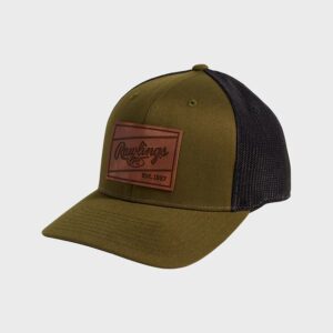 Rawlings Leather Patch Snapback Cap