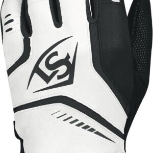 Louisville Slugger Omaha Batting Gloves- White & Black