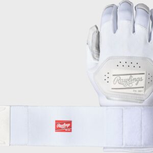 2025 Rawlings Workhorse Compression Strap Batting Gloves - White