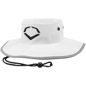 EVOSHIELD LOGO BUCKET HAT WHITE