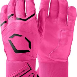 EvoShield Carbyne Batting Gloves with strap- Pink