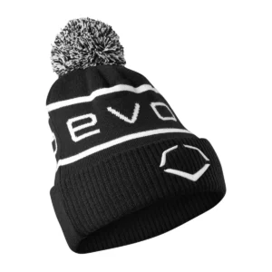 EVOSHIELD BLACK POM POM BEANIE HAT